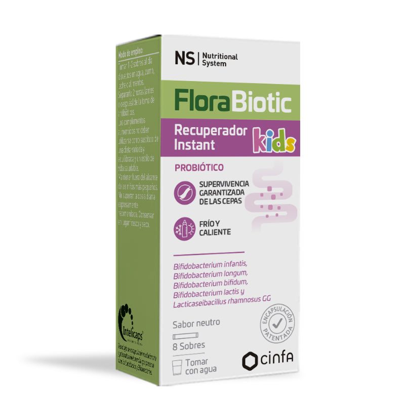 NS FLORABIOTIC KIDS RECUPERADOR 8 SOBRES 2 G SABOR NEUTRO