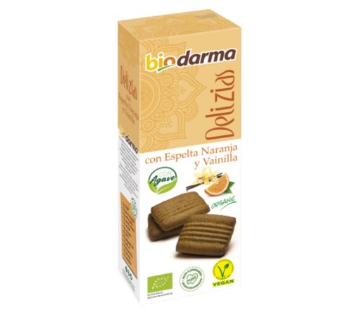 Galletas Delizias Naranja Vainilla Eco 135g Bio-Darma